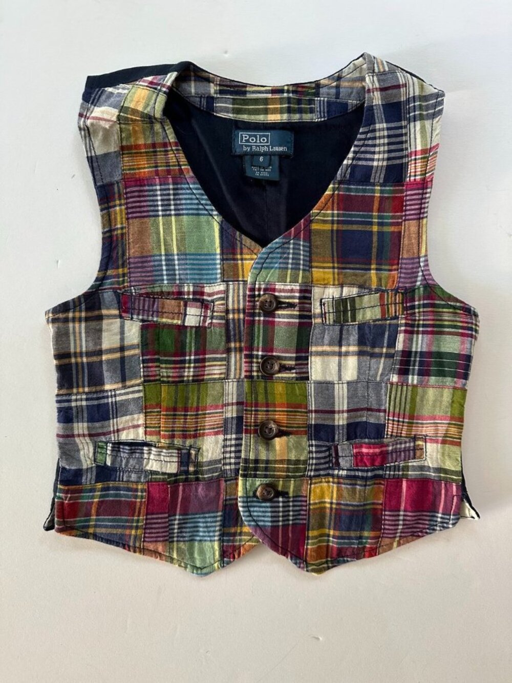 Ralph Lauren Plaid Patchwork Vest